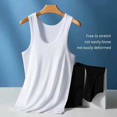 Men’s Sleeveless T-Shirt Cotton Muscle Tank Top Solid Blank Workout Summer Gym