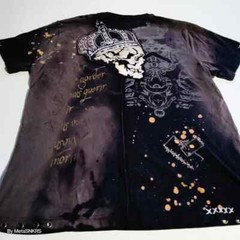 Rebel Spirit T Shirt Men’s XXL Black White Grey Gold Royal Skull Streetwear Used