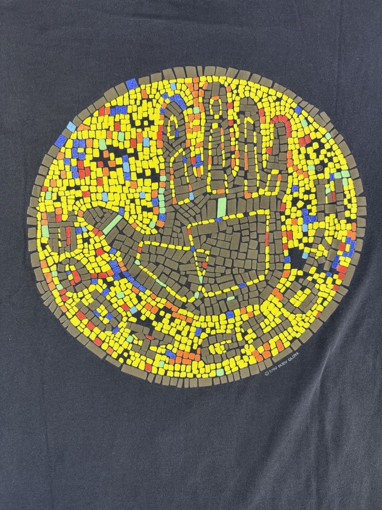 VTG 90s Body Glove Shirt Extra Large Black Single Stitch Colorful Mosiac USA