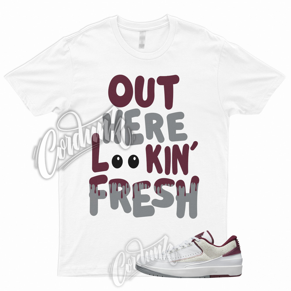 FRESH T Shirt to 2 Low Cherrywood Red Light Steel Grey Bordeaux Maroon Dunk 1