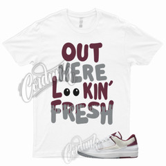 FRESH T Shirt to 2 Low Cherrywood Red Light Steel Grey Bordeaux Maroon Dunk 1
