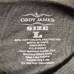Cody James Graphic Tee Mens L Charcoal Gray Skull Cowboy Hat Spade Western Shirt