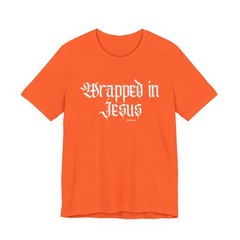 Wrapped in Jesus T-Shirt — Christian Faith Tee with Sacred Heart Back Design