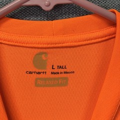 Carhartt Shirt Mens LT Orange Force Hi Vis Reflective Safety Workwear Tee