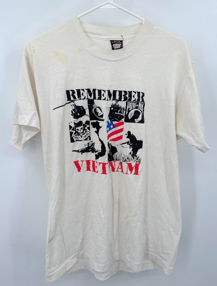 Vintage Screen Stars Vietnam War POW MIA T-Shirt Sz XL SEE MEASUREMENTS