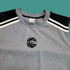 Nike Basketball Jersey Small Mens Gray Black Mesh Sleeveless Athletic Tank Top