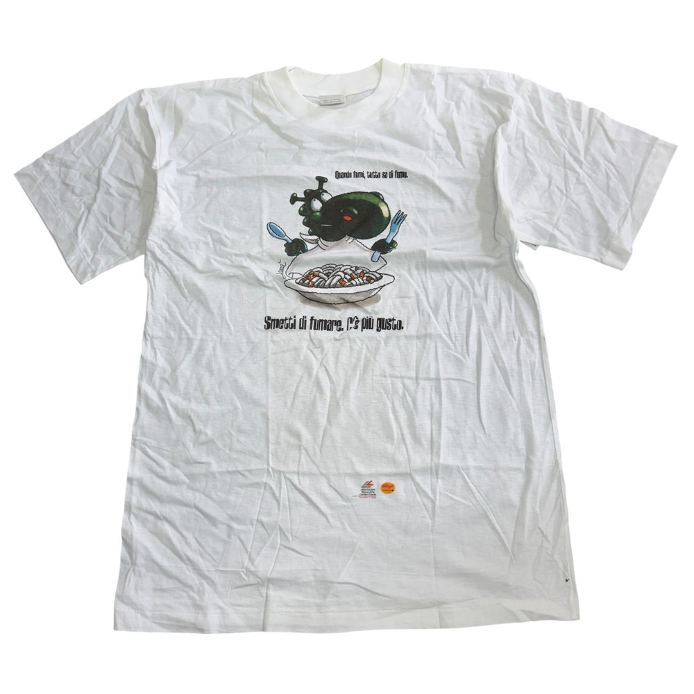Vintage White Single Stitch T-Shirt Sheep 90s Retro Print Mens Large