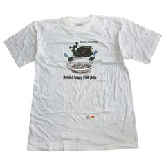 Vintage White Single Stitch T-Shirt Sheep 90s Retro Print Mens Large