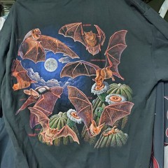 Vintage 90s Single Stitch Wild Cotton Bat Species Double Sided Graphic Shirt XL