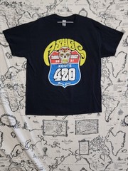 Gildan Heavy Cotton T-Shirt XL Route 420 Graphic Print Benton Texas