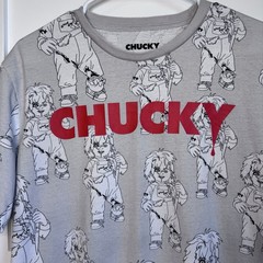 Men’s Chucky All-Over Print Graphic T-Shirt Size Medium Cotton Blend
