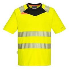 DX413 Men’s DX4 Hi Vis Safety T-Shirt – Short Sleeve Reflective Slim Fit Desi…