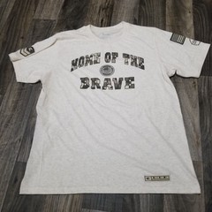 Mens Colosseum Tee T-Shirt Military Home of the Brave Camo Large Oht XL Gray