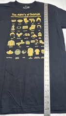 The ABC’s of Seinfeld Tshirt (Size Large) Black Gildan 90s TV Show