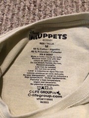 The Muppets Kermit the Frog Country Roots Banjo Graphic T Shirt Size Med