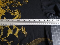 VTG Bulzeye T-Shirt Men’s Medium Black Gold Saint Sinner Skull Beaded Y2K