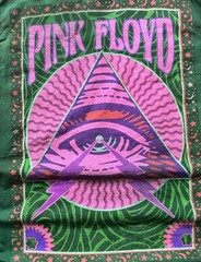 Pink Floyd Vintage Green And Pink Tie Dye Distressed Fashion T Shirt