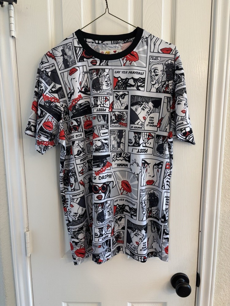 Oh Snap Comic Book Print T-shirt Drill Clothing Co. Men’s Size Large