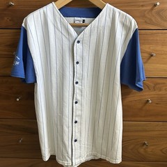 Vintage 90s Badger Sport Baseball Jersey Sz L Concrete Crushers #00 Made In USA