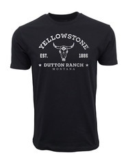 YELLOWSTONE DUTTON RANCH MONTANA T SHIRT DISTRESS LOGO OFFICIAL LICENSE T SHIRT