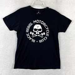 Black Rebel Motorcycle Club Tshirt Mens L Black White Skull Biker Rock Band USA