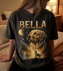 Custom Long Haired Dog Comfort Tee Personalized Pet Owner Animal Lover Gift
