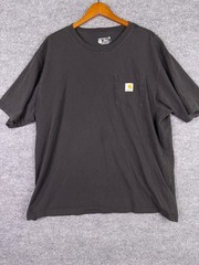 Carhartt K87 Loose Fit Heavyweight Pocket T-Shirt Mens XL Black Faded Cotton 189
