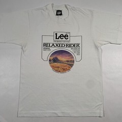 VTG 90s Lee Denim Jeans Promo T-Shirt Mens Medium Relaxed Rider Americana
