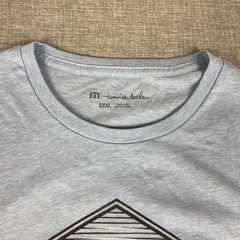 TravisMathew Shirt Mens 3XL Light Blue Est 2007 Logo Graphic Tee Tagless Jersey
