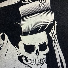 Suavecito Pomade Long Sleeve T Shirt Mens XL Skull Graphic Slick Greaser Black