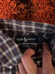 Ralph Lauren BLAKE Long Sleeve Check Shirt Cotton L For 14Y+ Japan