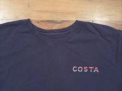 Costa Del Mar Short Sleeve Dark Blue Fishing Crew Logo Cotton T-Shirt Mens XL