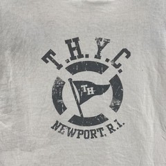 VINTAGE Tommy Hilfiger T Shirt Men XXL 2XL White Spellout Logo Street Wear 00s