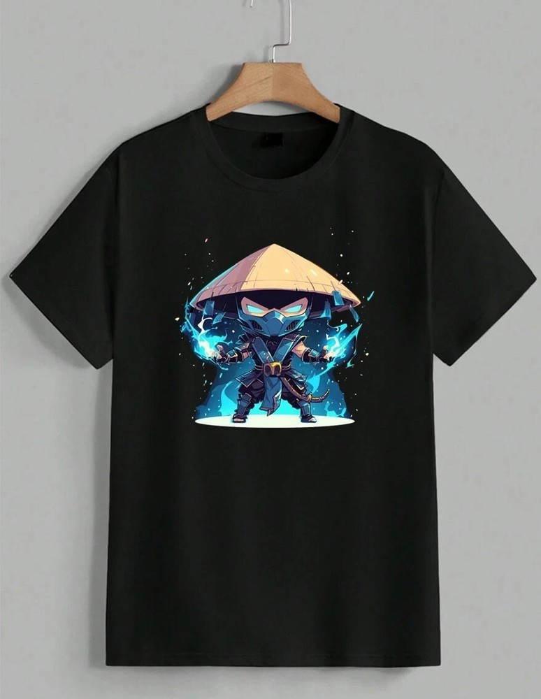 Mortal Kombat Raiden Cool Chibi Cartoon Video Game Gaming Fans T-Shirt Unisex