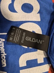 Gildan Softstyle Men’s XL Blue Crew Neck Short Sleeve T-Shirt We Are Stronger