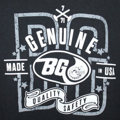 BG Genuine Made In USA Safety Quality Graphic T Shirt XL Black Automotive Tee