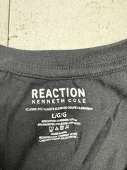 Kenneth Cole Reaction Solid Black Basic Casual Short Sleeve T Shirt Mens Size L