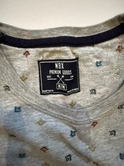 MBX Men’s Short Sleeve Shirt Size M Gray Geometric Cotton Blend