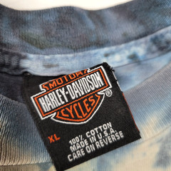 VTG Harley Davidson Tie Dye T-Shirt Men’s XL Single Stitch Distressed Biker USA