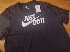 NWT, Nike Men’s Size 2XLT “Just Do It ” T-Shirt Black Style # AR5006-011 Black