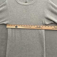 Vintage Hanes Thermal Waffle Knit Gray Crewneck Shirt Men’s XL Made In USA 70’s