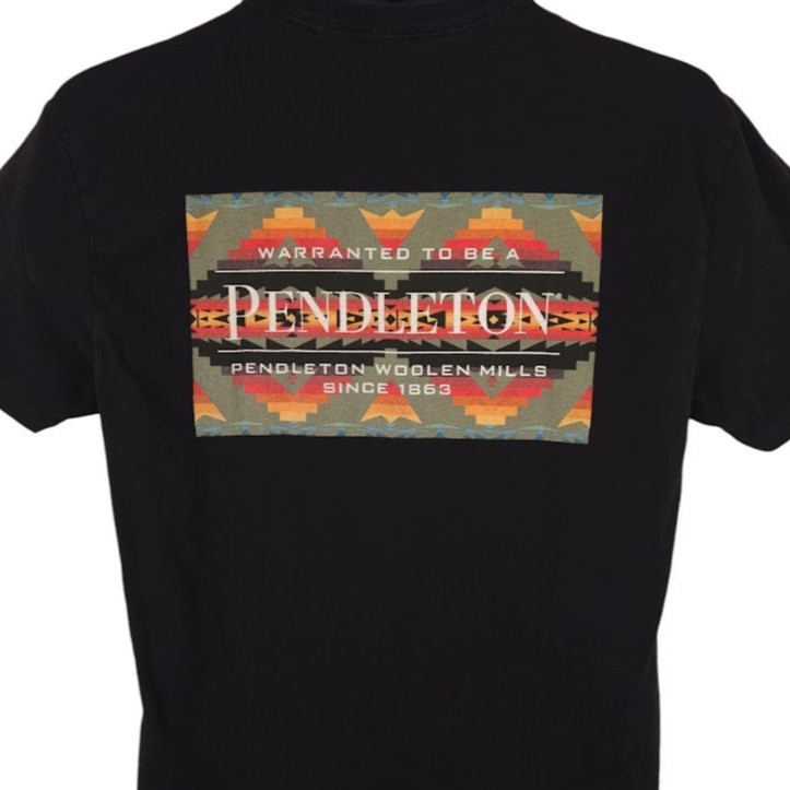 Pendleton T Shirt Mens Size Medium Black Aztec Southwestern