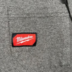 Milwaukee T-Shirt Men’s 2XL Gray Short Sleeve Pocket Workwear Crewneck Cotton