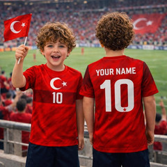 Personalized Turkiye Soccer Fan 3D T-Shirt, Turkey Custom Name Number Football