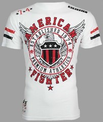 AMERICAN FIGHTER Excelsior White Athletic Mens Crewneck T-shirt L-3XL NWT