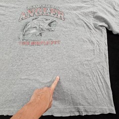 Great American Angler Gray Short Sleeve Cotton Blend T-Shirt Men’s 3XLT
