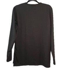 New Cuts Clothing Split Hem Long Sleeve Henley T-Shirt Men Size M Stretch Black