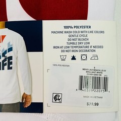 Reel Life Men’s Tee S Sun Defender Long Sleeve UV Tee Sunshirt Rash Guard White