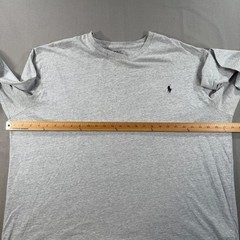 Polo Ralph Lauren Long Sleeve T Shirt Mens 2XB Big 2X Gray Crew Pony Tee