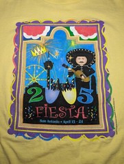 San Antonio Texas Fiesta 2005 T Shirt Mens Size Medium Yellow Short Sleeve